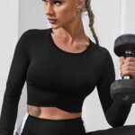 Solid crop slim sports tee